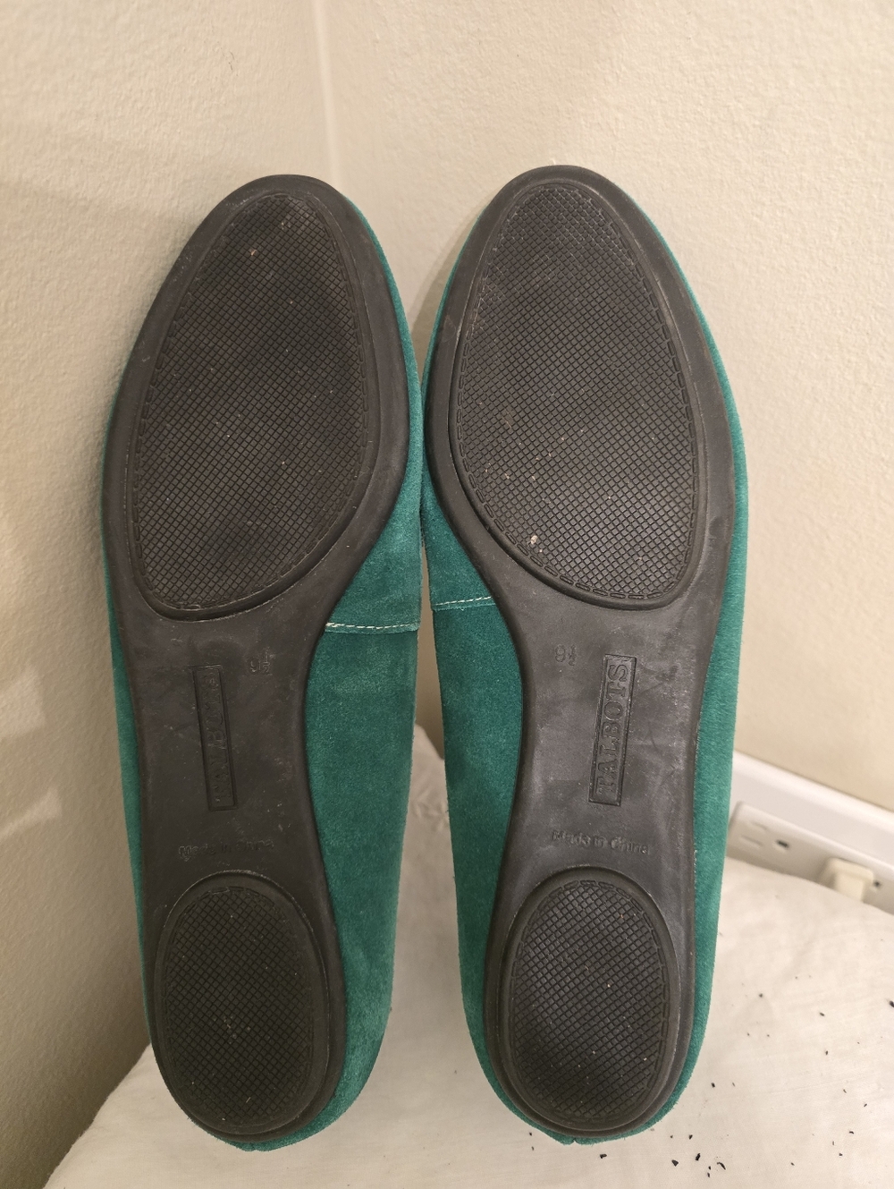 Talbots Green Suede Penny Loafers T Loafers In Excellent Condition Size 9.5 - Picture 7 of 7